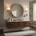 Opal Glass Brass Wall Sconce