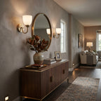 Opal Glass Brass Wall Sconce