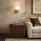 Opal Glass Brass Wall Sconce