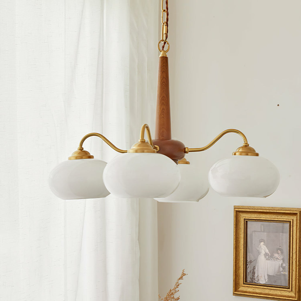 Opal Orb Triad Chandelier