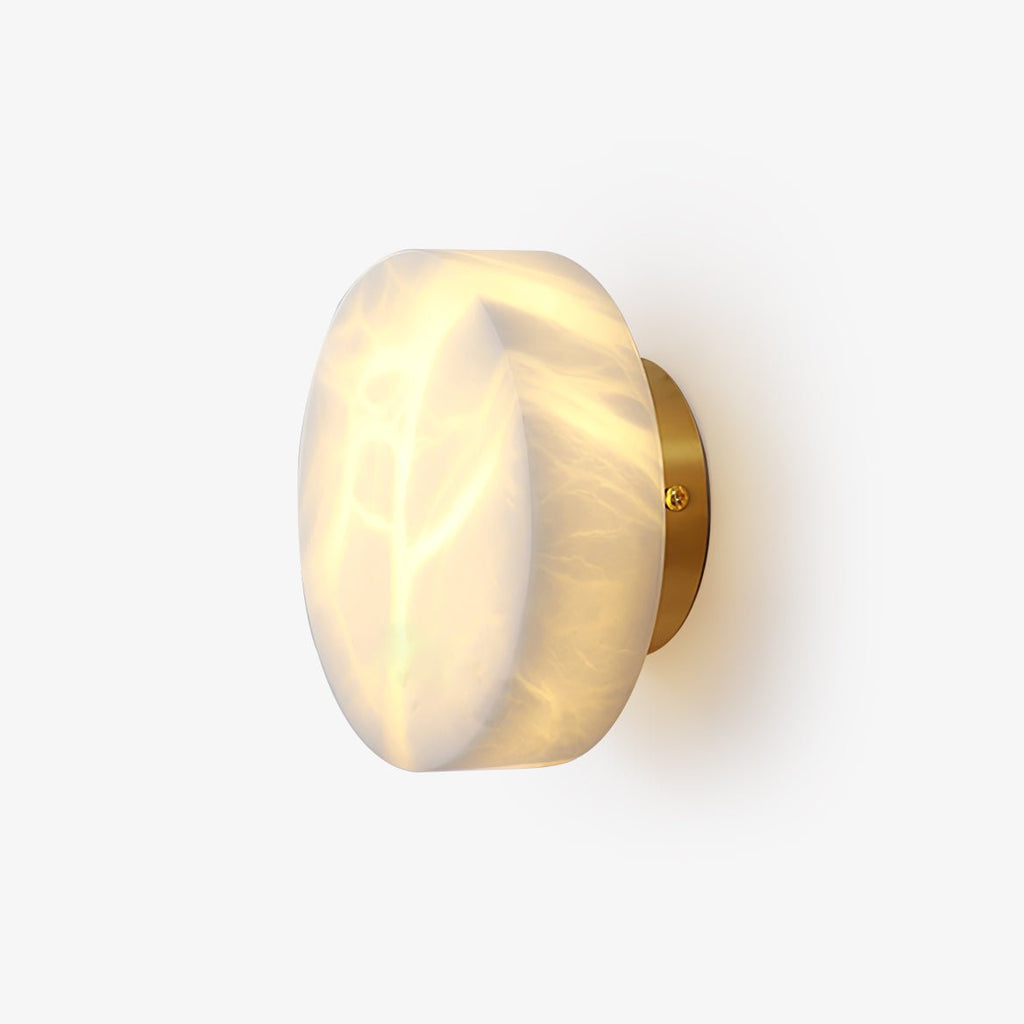 Ora Round Alabaster Sconce