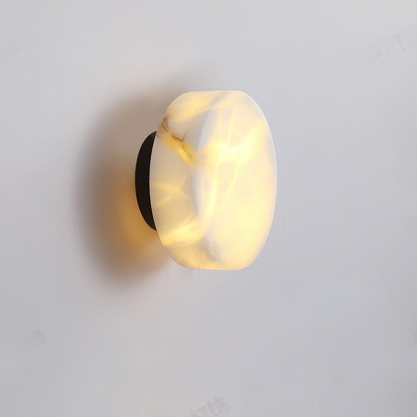 Ora Round Alabaster Sconce
