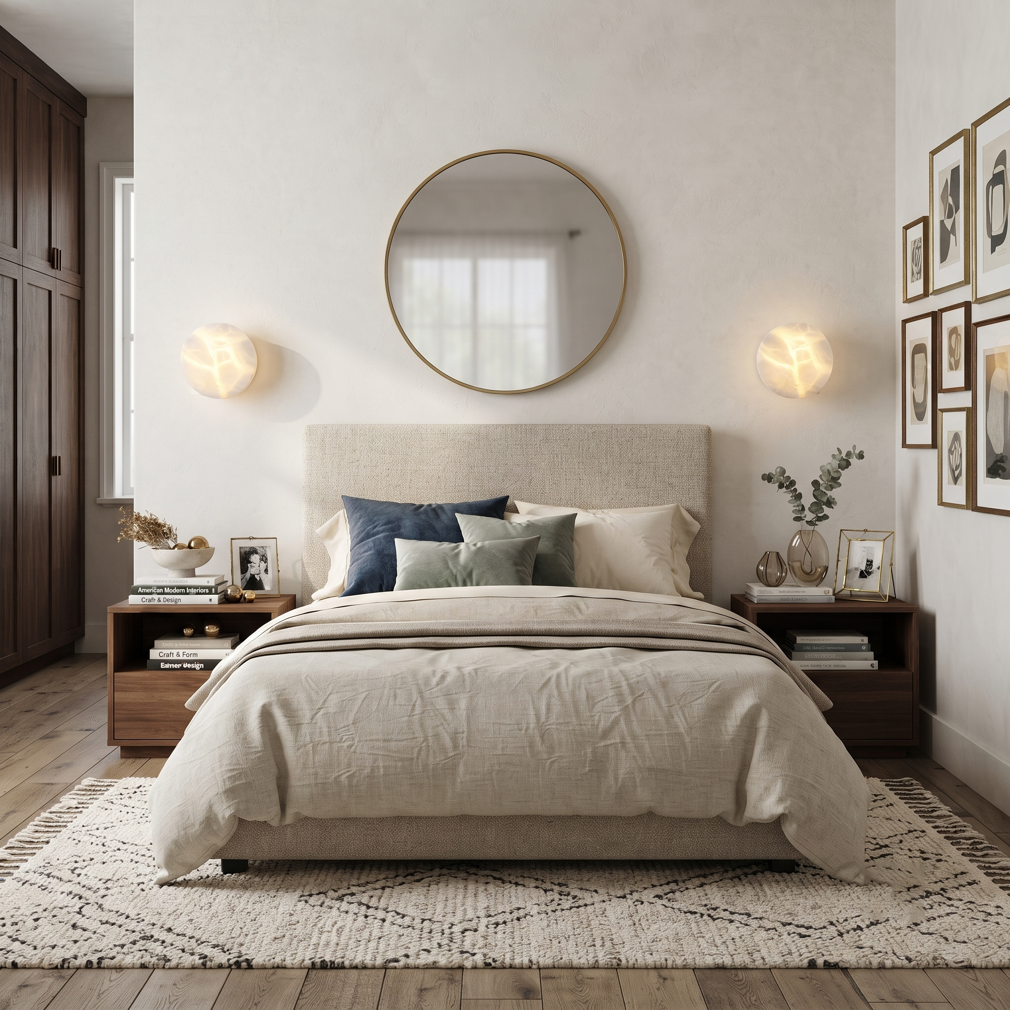 Ora Round Alabaster Sconce