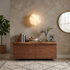Ora Round Alabaster Sconce