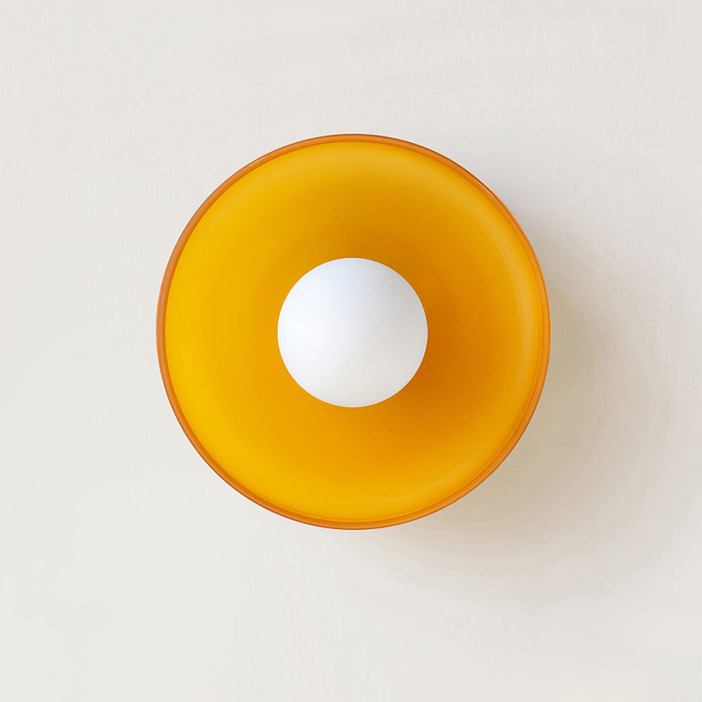 Orange Metal Drum Flush Mount