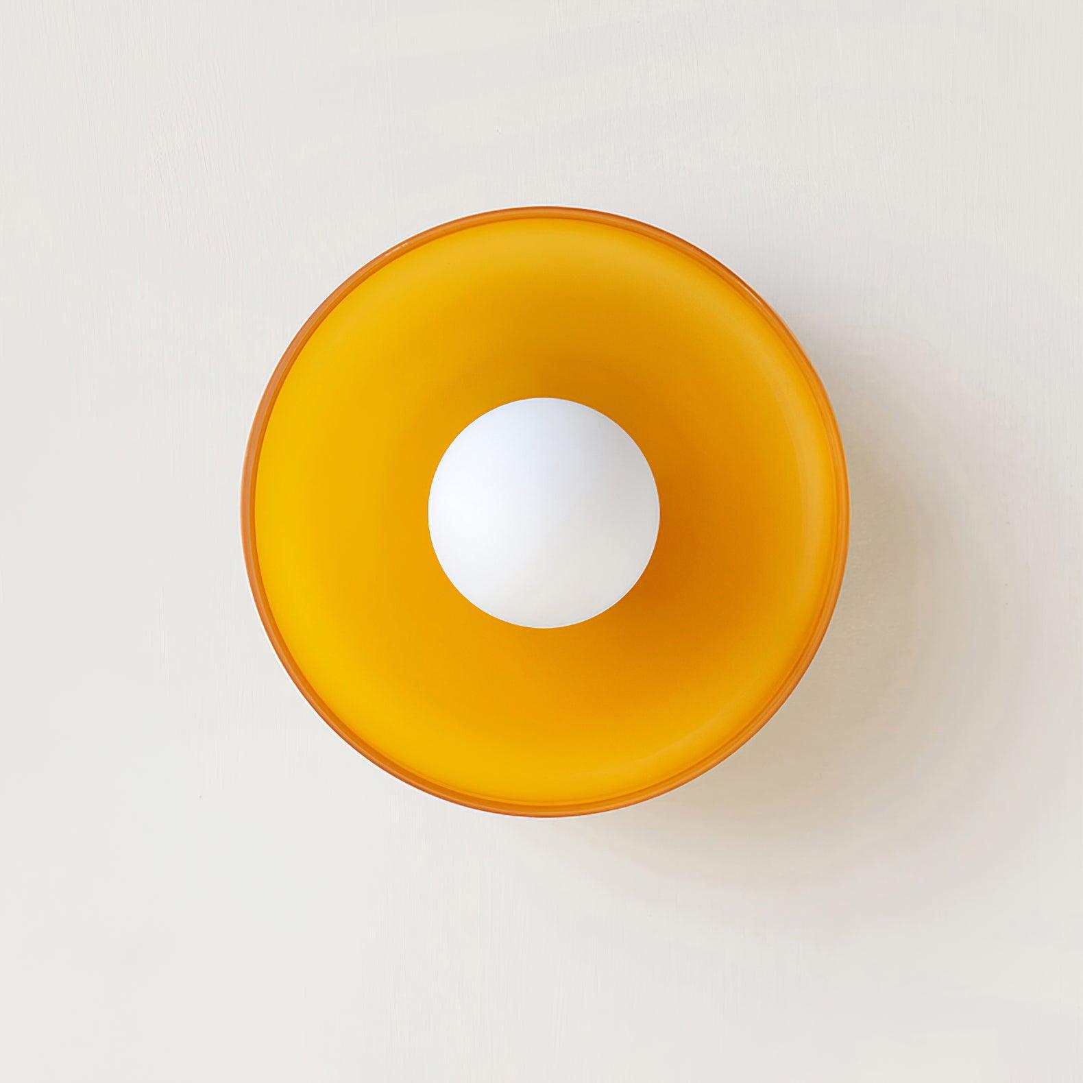 Orange Metal Drum Flush Mount
