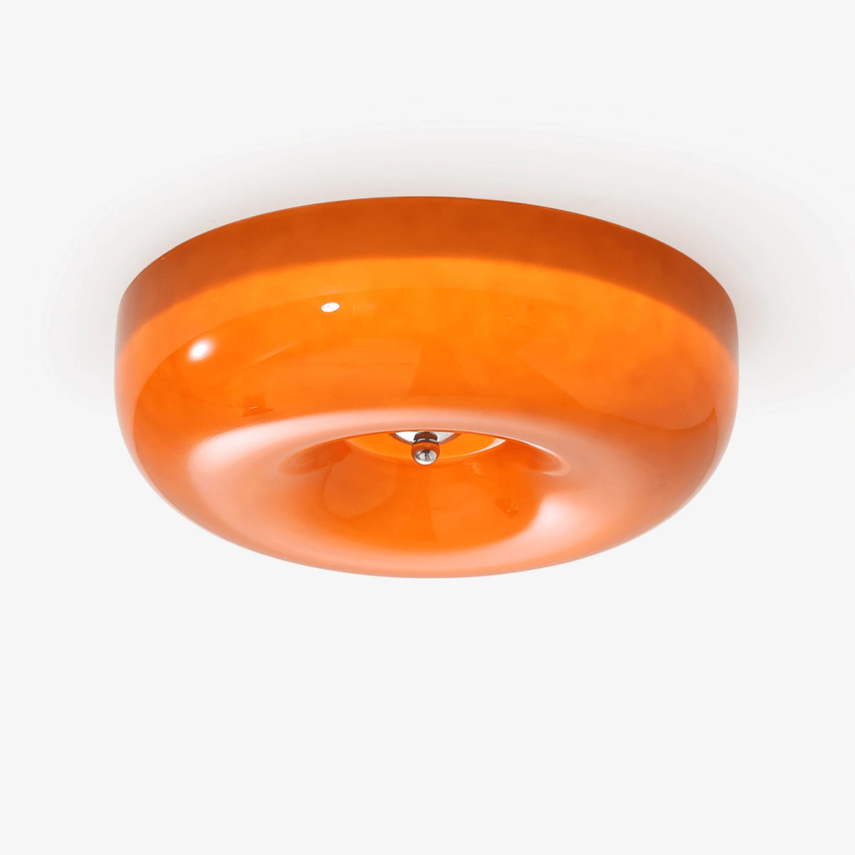 Orange Donut Glass Flush Mount Light Studio Product Shot
