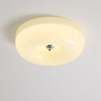 Orange Swirl Glass Flush Mount