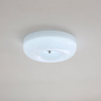 Orange Swirl Glass Flush Mount