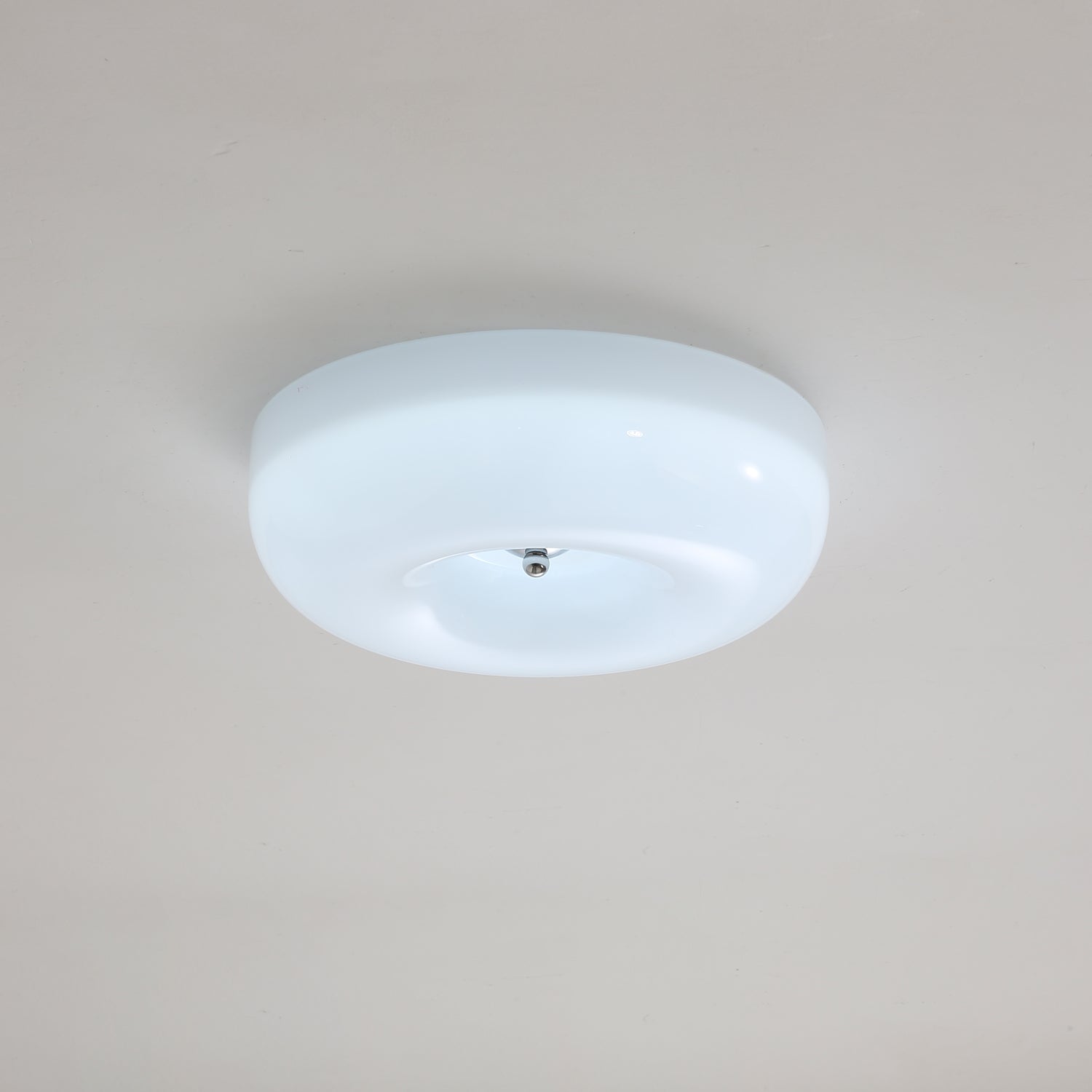 Orange Swirl Glass Flush Mount