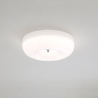 Orange Swirl Glass Flush Mount