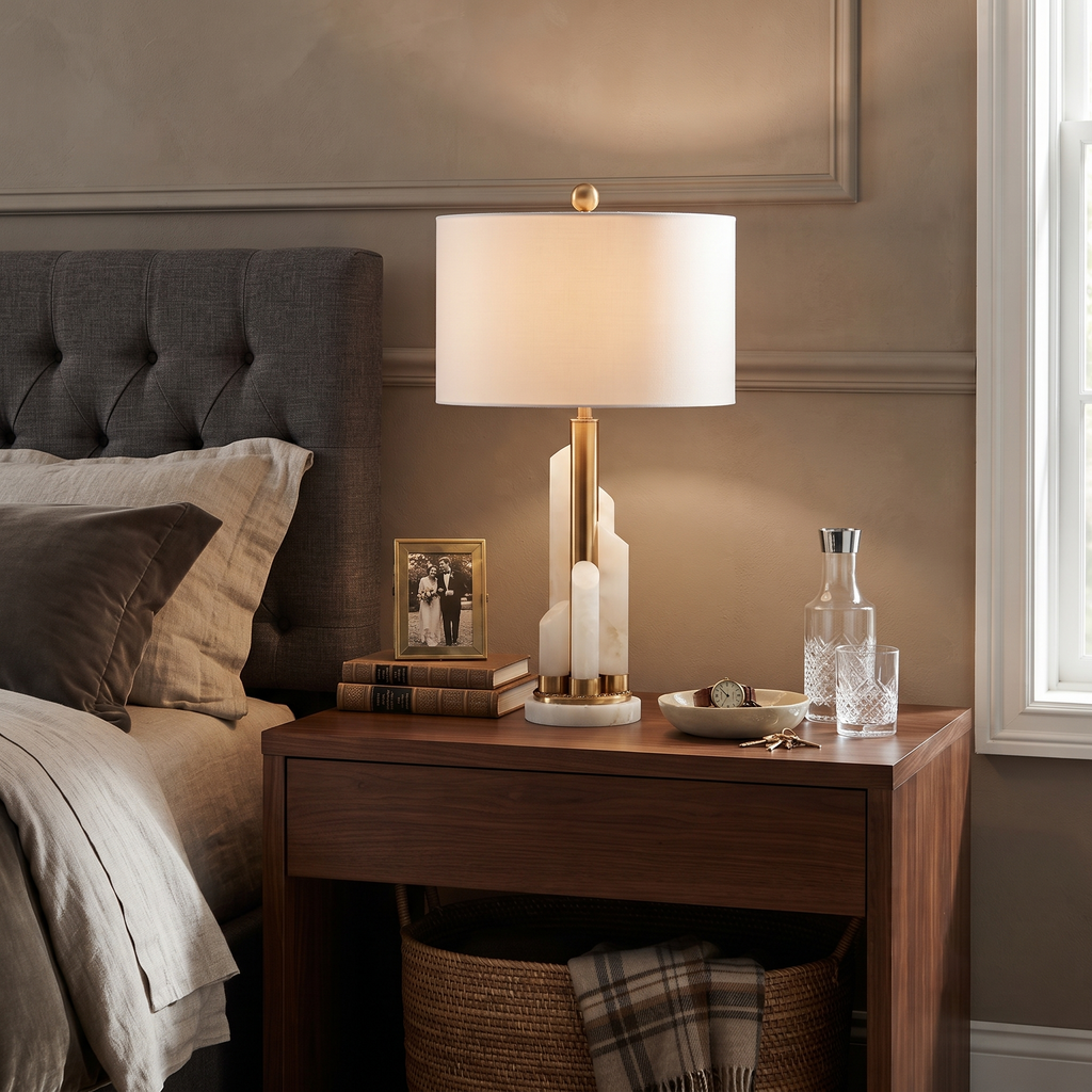 Orbit Alabaster Accent Table Lamp