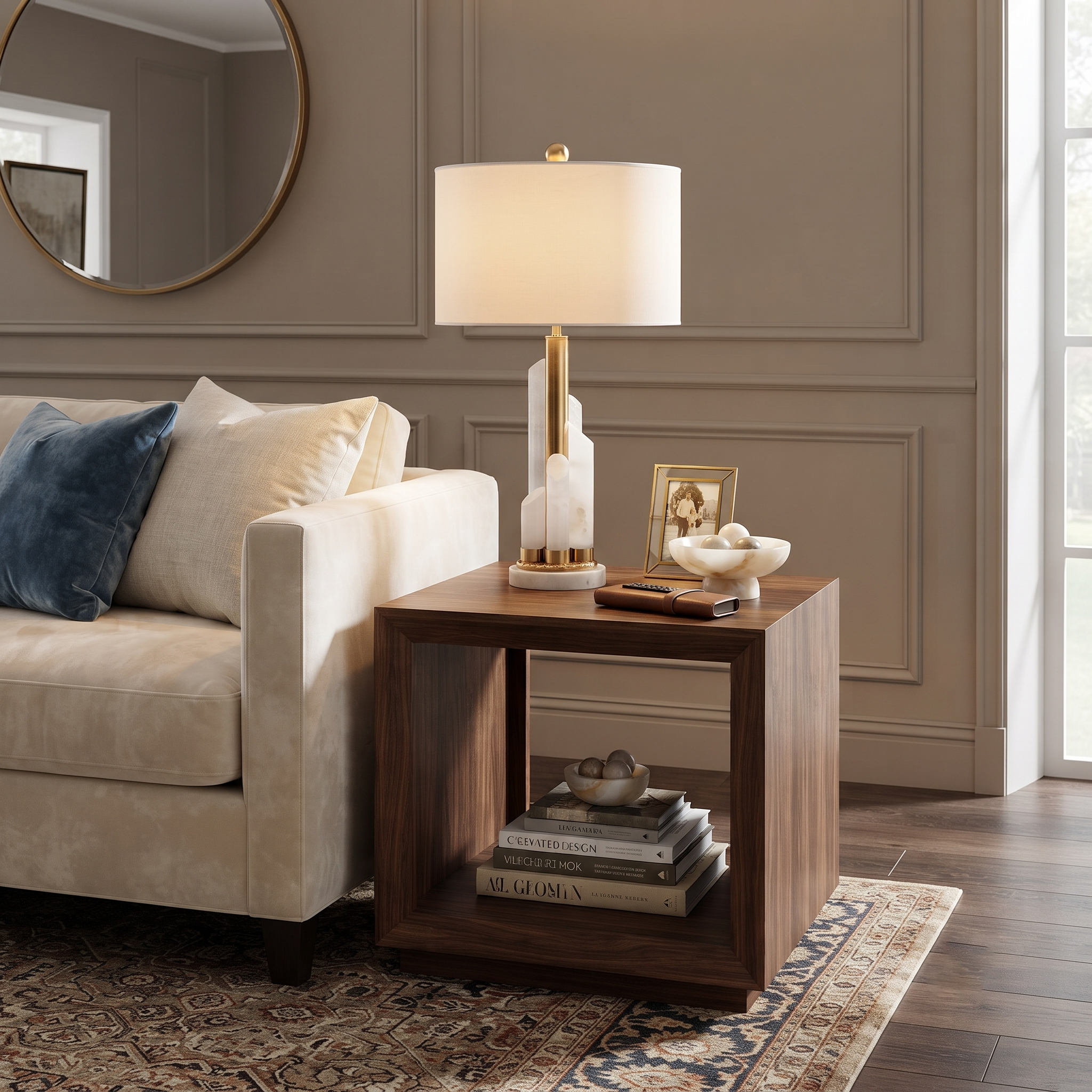 Orbit Alabaster Accent Table Lamp