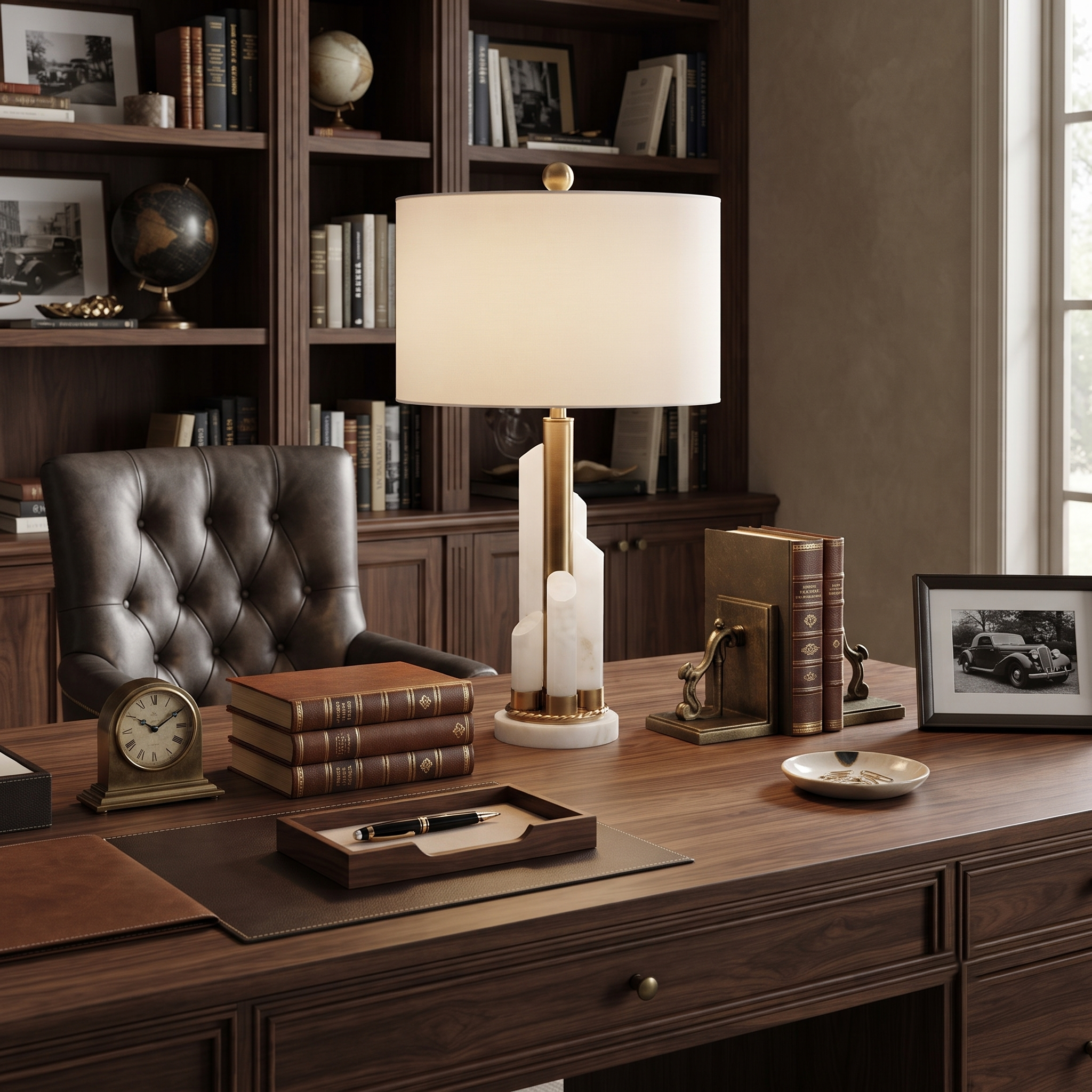 Orbit Alabaster Accent Table Lamp