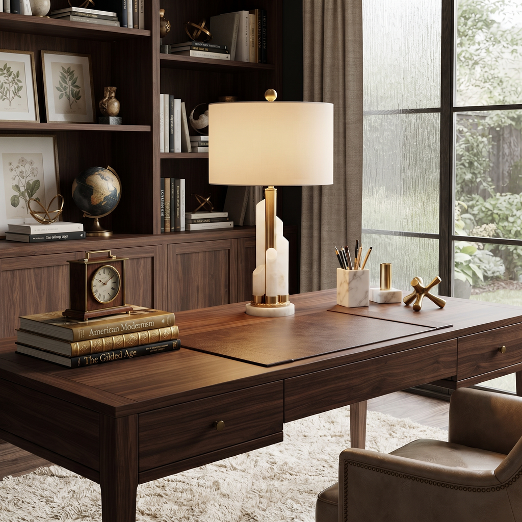 Orbit Alabaster Accent Table Lamp