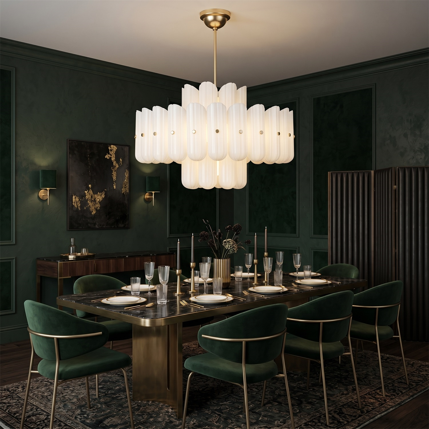 Origami Glass Chandelier