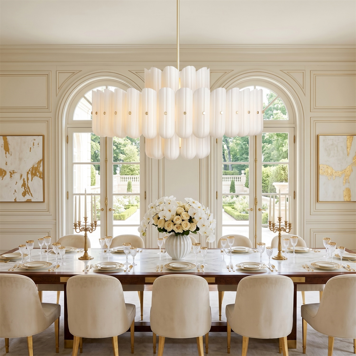 Origami Glass Chandelier