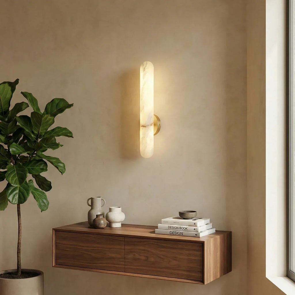 Oval Alunari Alabaster Wall Sconce