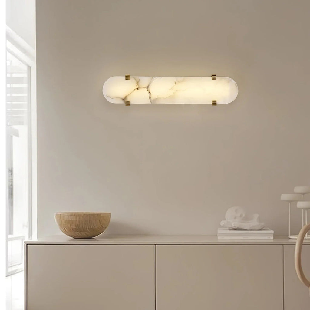 Oval Calla Alabaster Wall Sconce