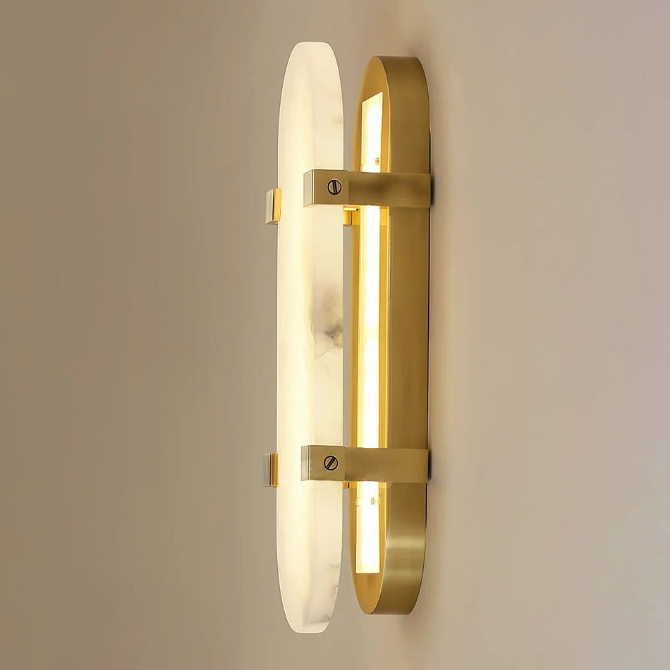 Oval Calla Alabaster Wall Sconce