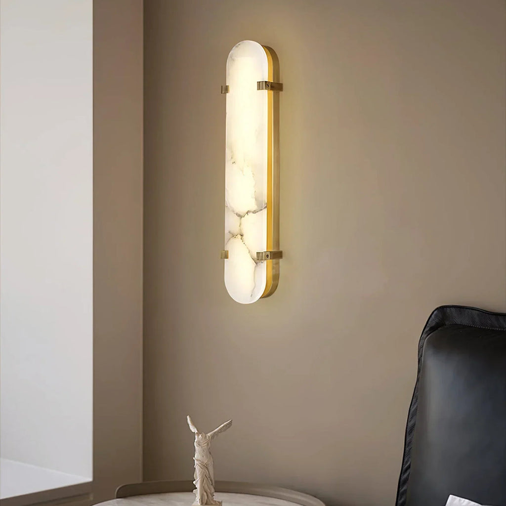 Oval Calla Alabaster Wall Sconce