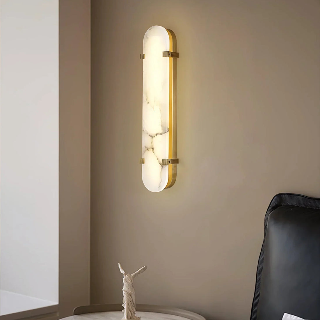 Oval Calla Alabaster Wall Sconce