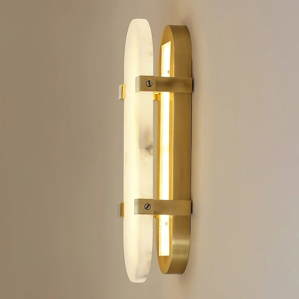 Oval Calla Alabaster Wall Sconce