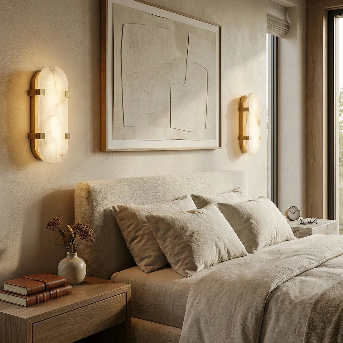 Oval Calla Alabaster Wall Sconce