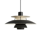 Front View of Modern Nordic Matte Black Pendant Light Studio Display