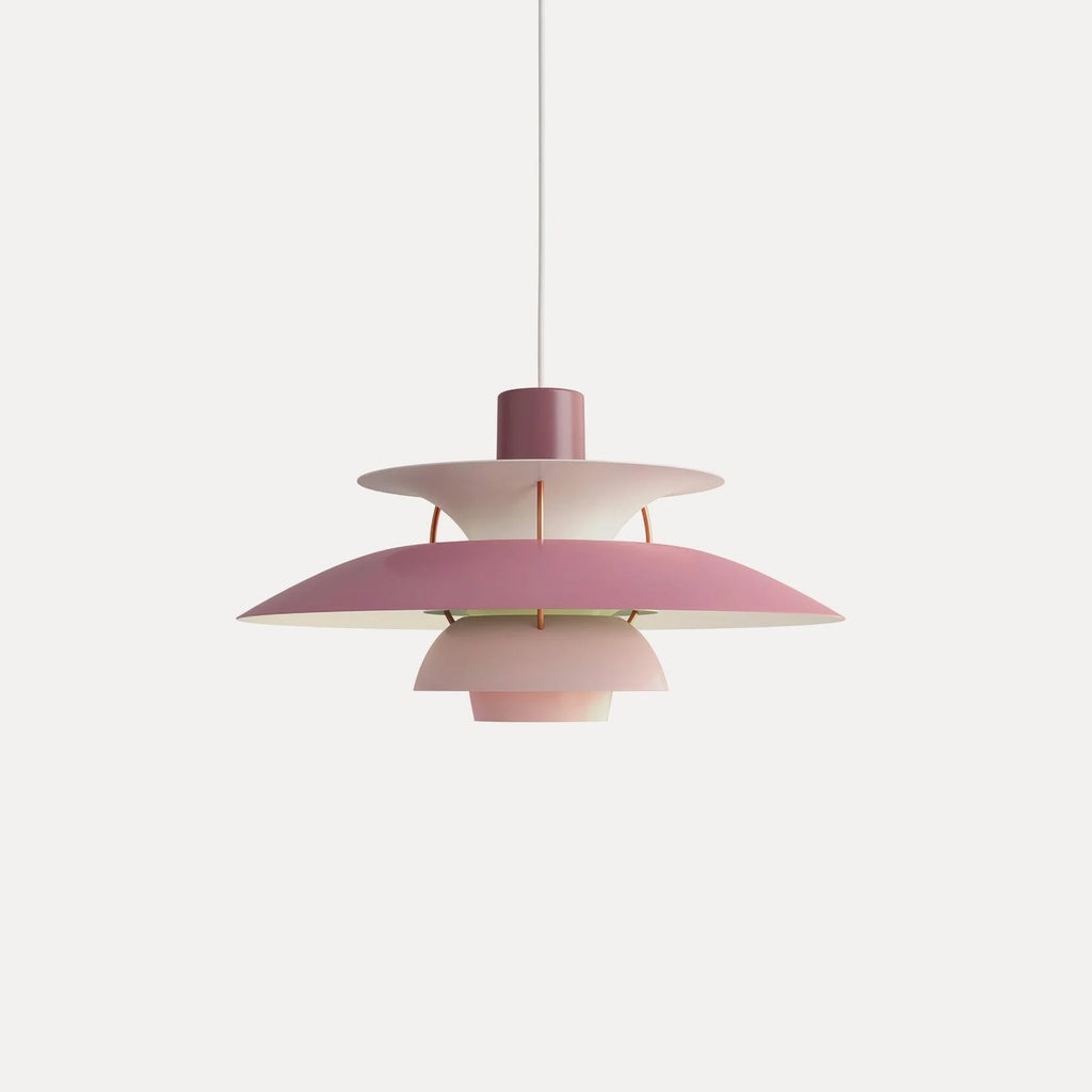 Front View of Modern Nordic Pink Pendant Light Studio Display