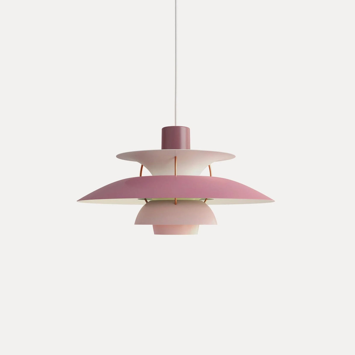 Front View of Modern Nordic Pink Pendant Light Studio Display