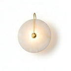 Alabaster Disc Wall Sconce