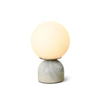 Modern Marble Sphere Globe Table Lamp on Pure White Background