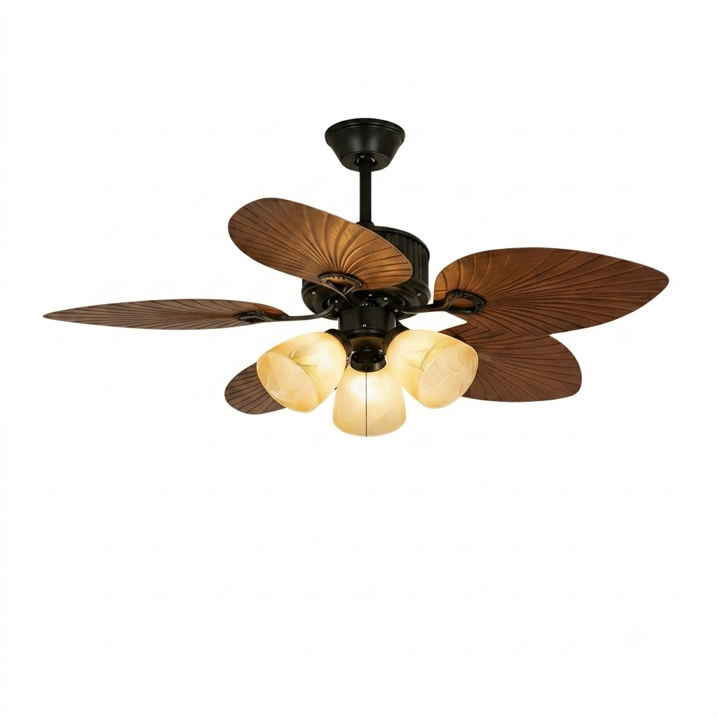 Palma Tropical Ceiling Fan with Light