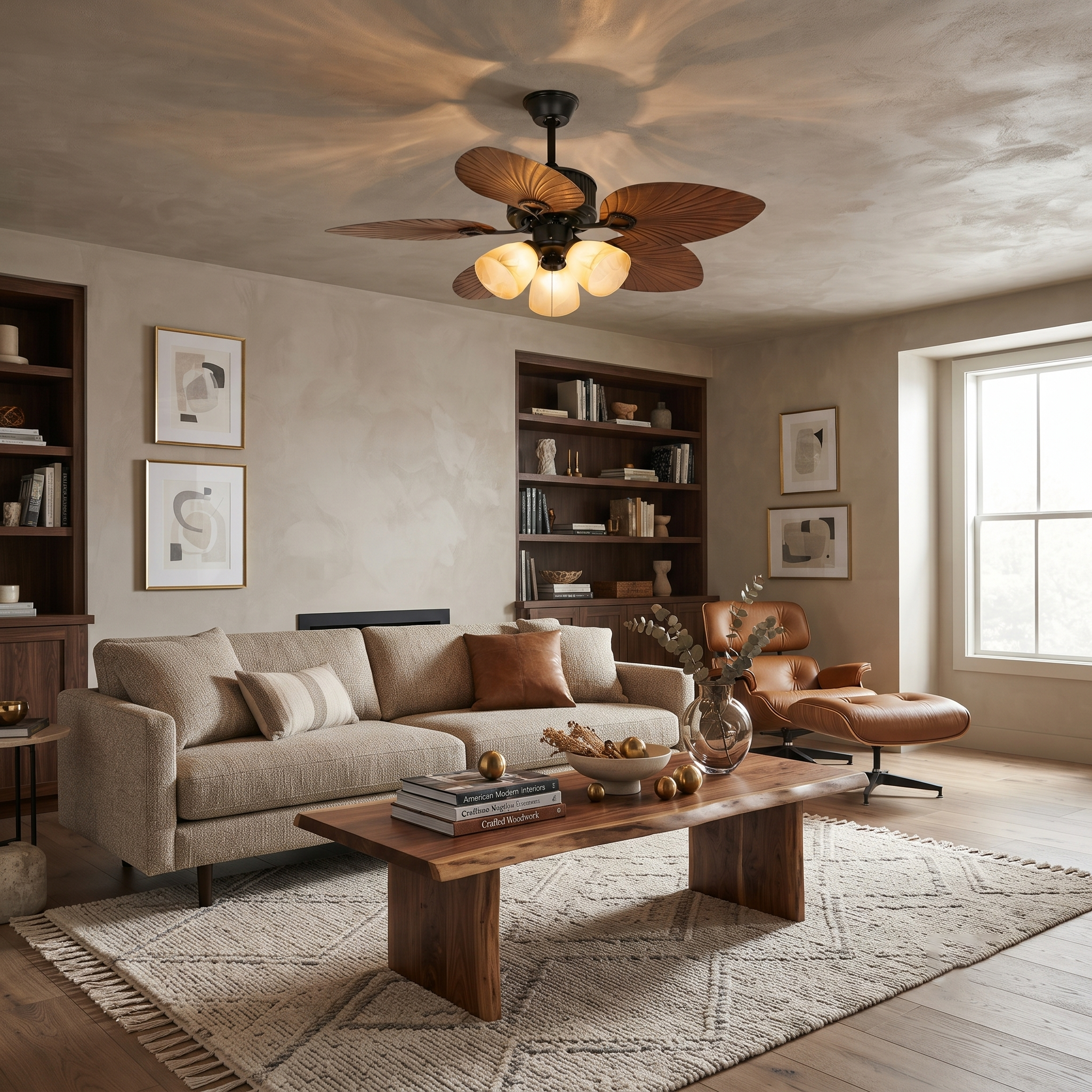 Palma Tropical Ceiling Fan with Light