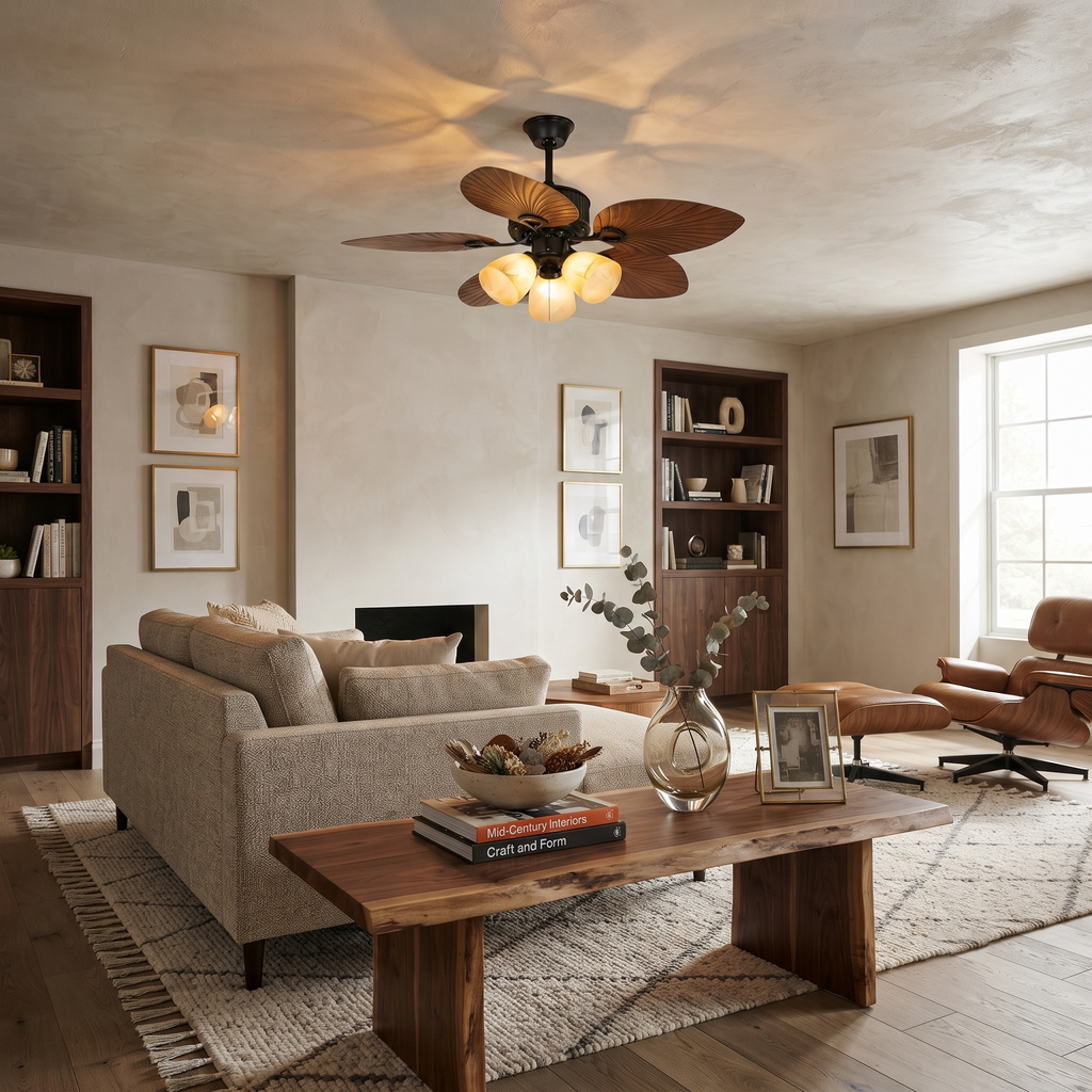 Palma Tropical Ceiling Fan with Light