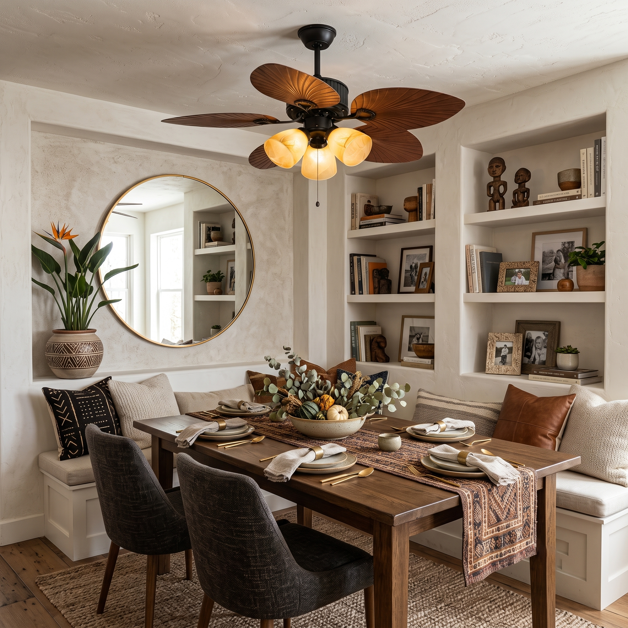 Palma Tropical Ceiling Fan with Light