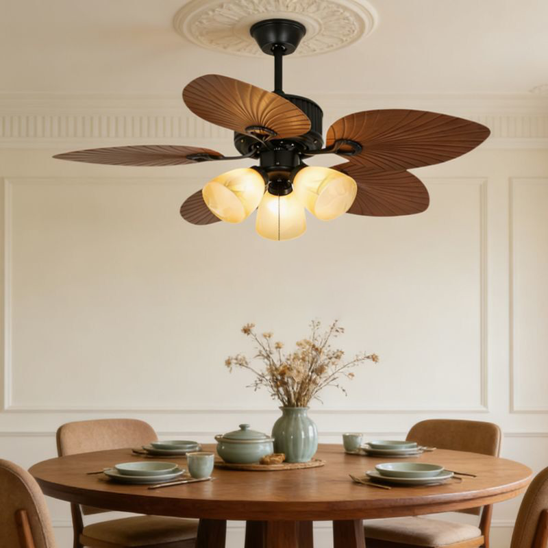 Palma Tropical Ceiling Fan with Light
