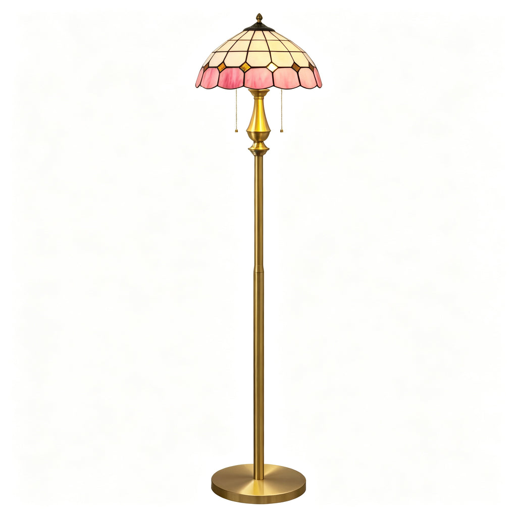 Pastel Petal Mosaic Floor Lamp