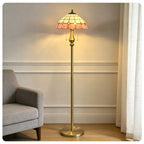 Pastel Petal Mosaic Floor Lamp