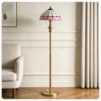 Pastel Petal Mosaic Floor Lamp