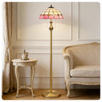 Pastel Petal Mosaic Floor Lamp
