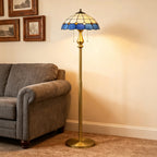 Pastel Petal Mosaic Floor Lamp