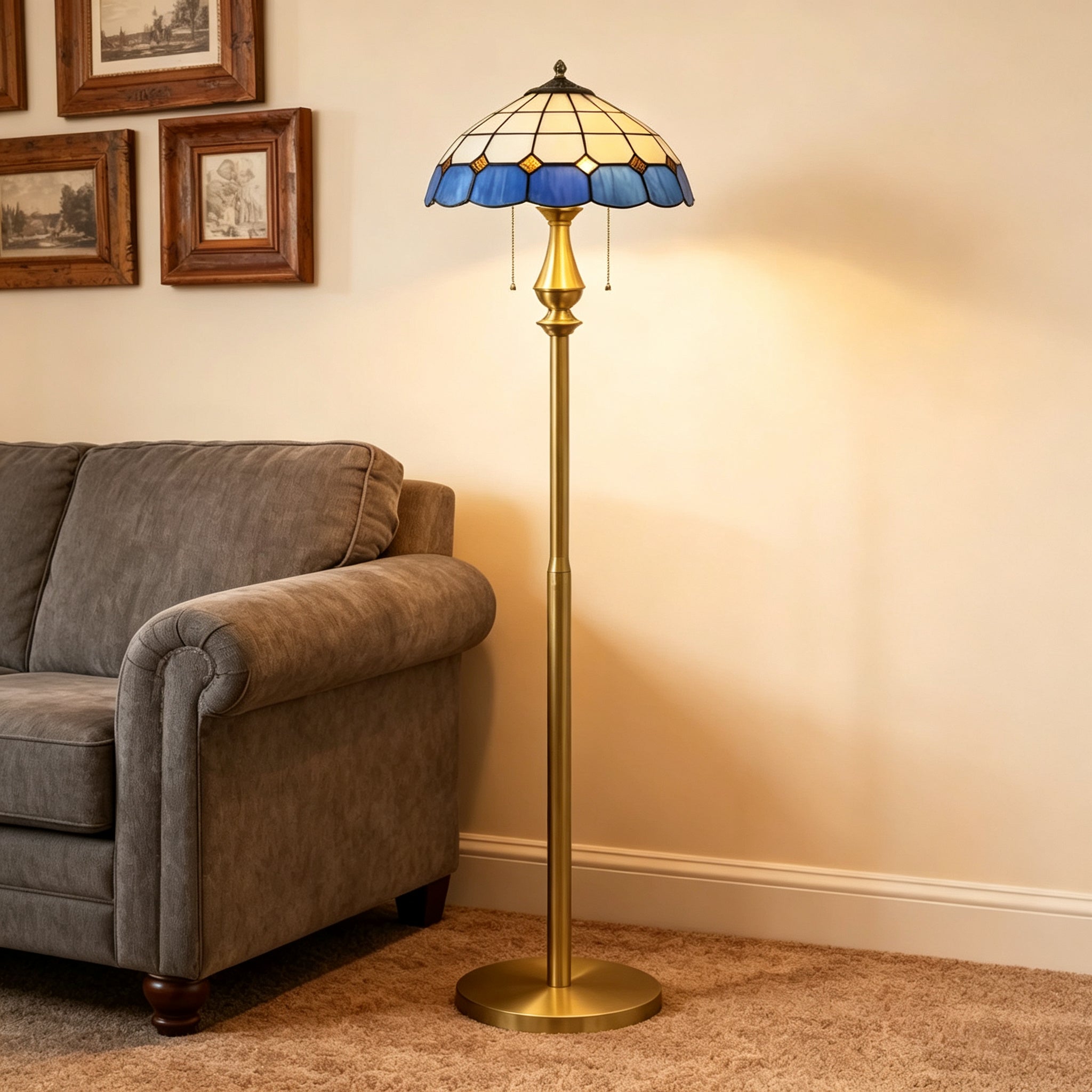 Pastel Petal Mosaic Floor Lamp