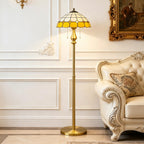 Pastel Petal Mosaic Floor Lamp