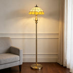 Pastel Petal Mosaic Floor Lamp