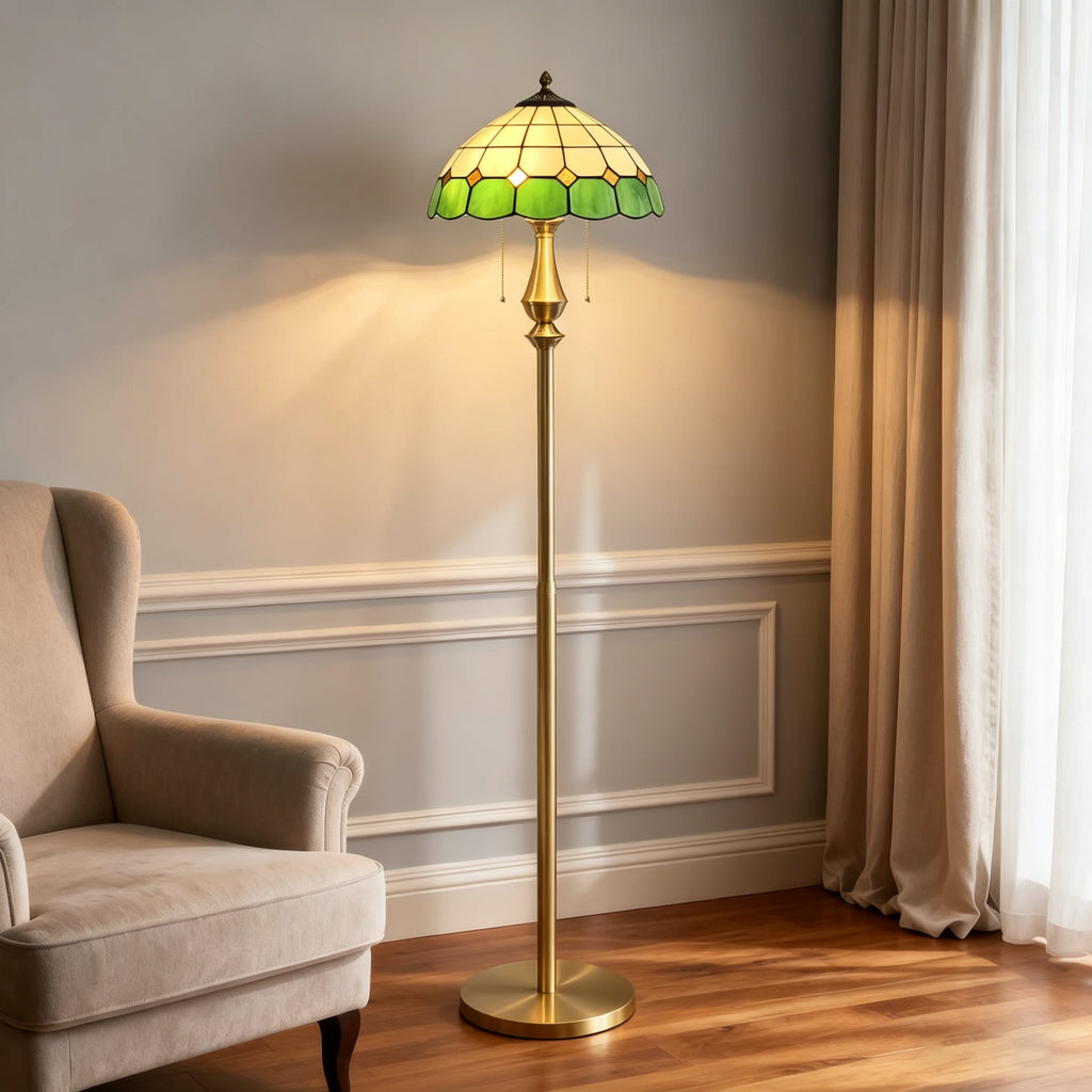 Pastel Petal Mosaic Floor Lamp
