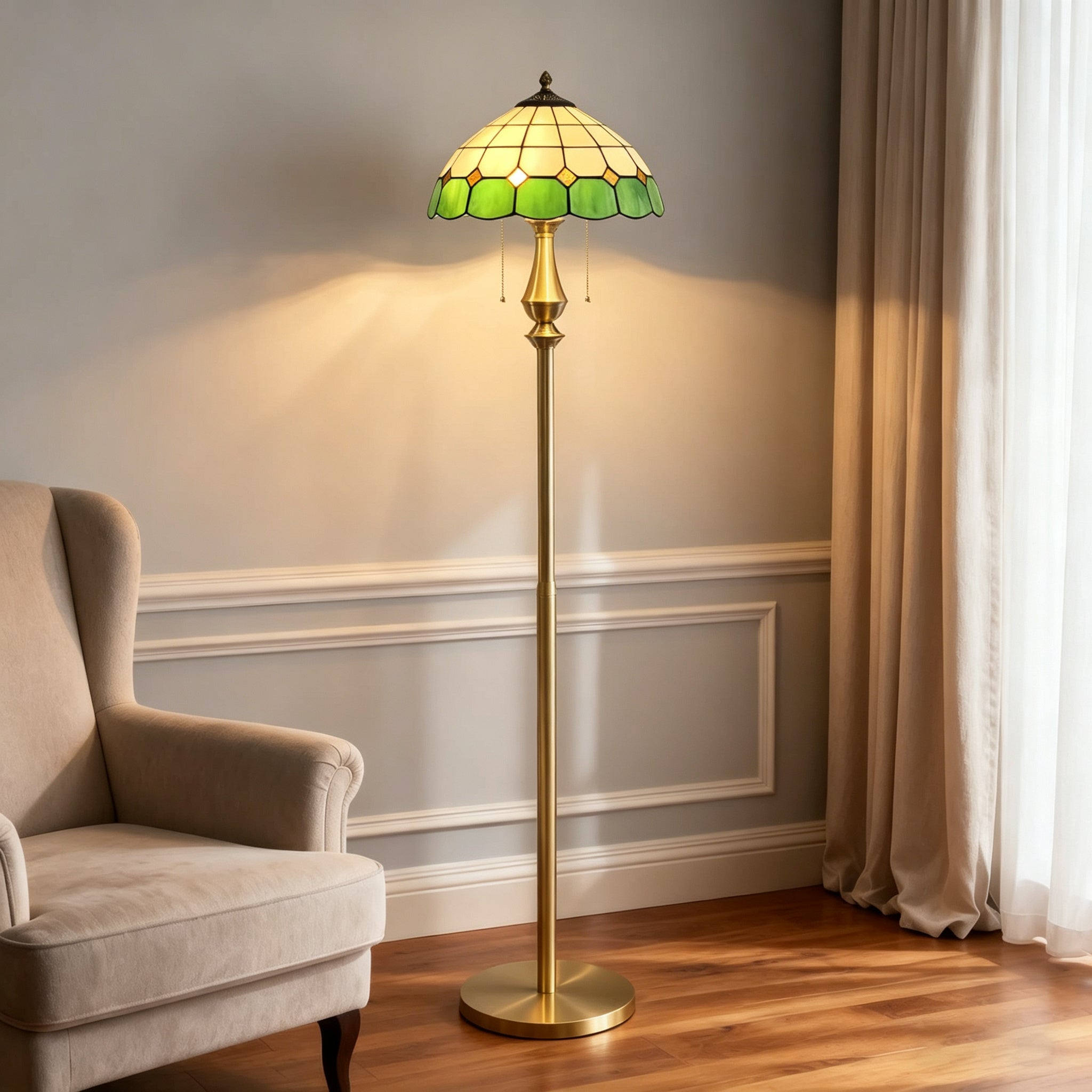 Pastel Petal Mosaic Floor Lamp
