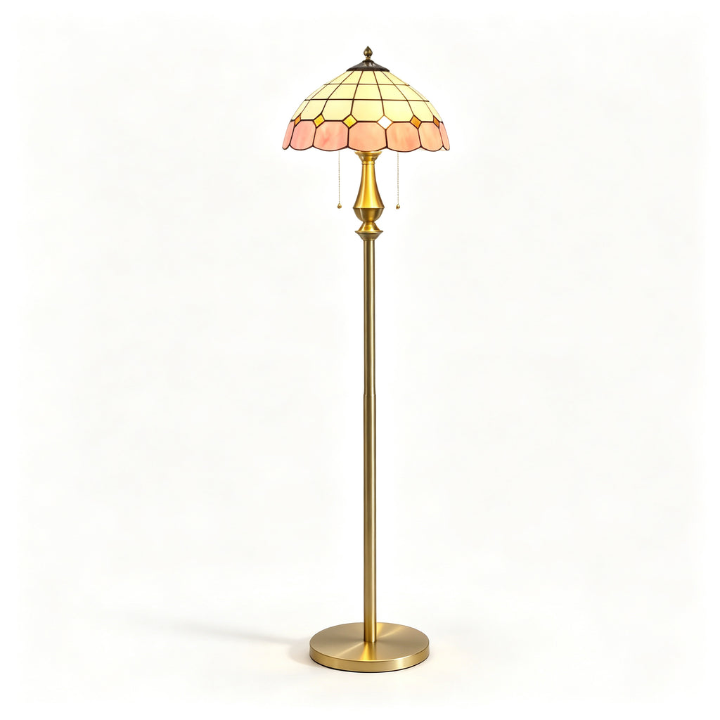 Pastel Petal Mosaic Floor Lamp