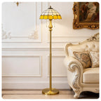 Pastel Petal Mosaic Floor Lamp